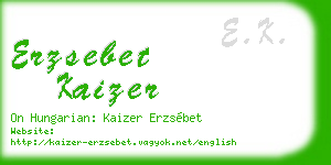 erzsebet kaizer business card