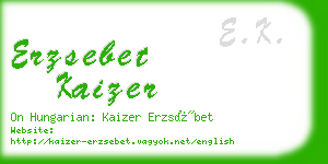 erzsebet kaizer business card